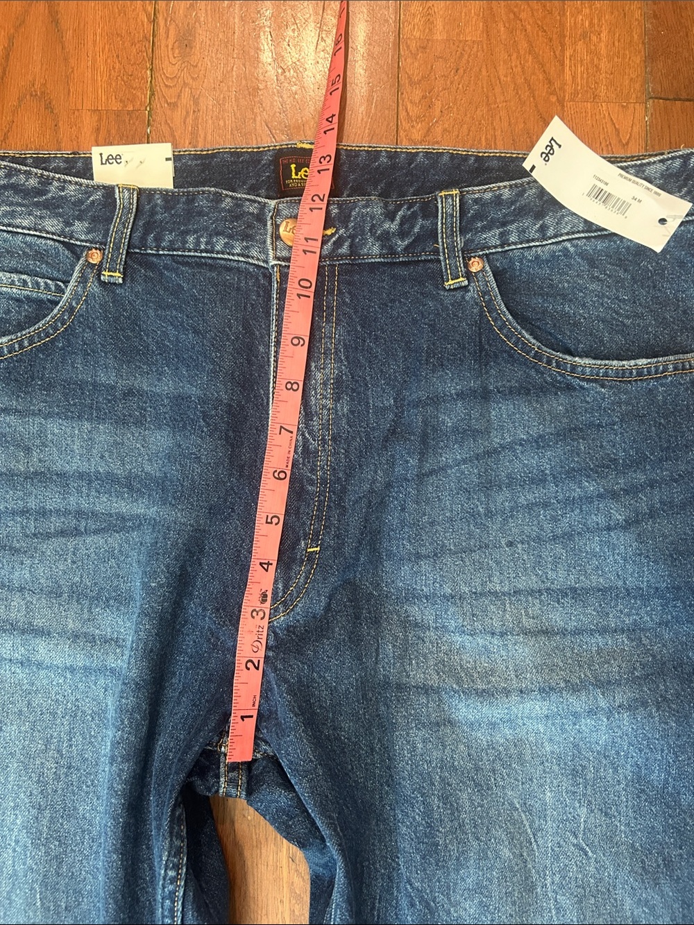 Lee Slim Straight Rider Jeans in Night Wash Dark Blue 34 - Picture 5 of 9